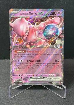 Pokemon TCG Team Rocket's Mewtwo ex SVP 216 Black Star Promo English - Image 1