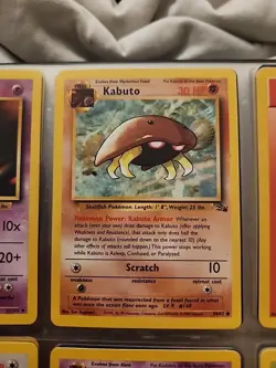Pokemon TCG Kabuto Fossil, Unlimited Common Card 50/62 - Image 1