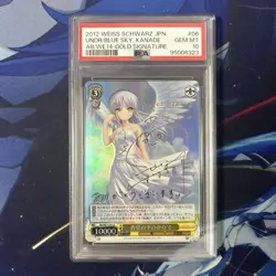 Weiss Schwarz Trading Card Angel Beats Kanade Under the Blue Sky Signed PSA10 - Image 1