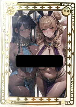 Goddess Story: Blue Archive 2 Waifus Dark Skin Spicy Metal Anime Waifu CCG Card - Image 1
