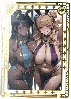 Goddess Story: Blue Archive 2 Waifus Dark Skin Spicy Metal Anime Waifu CCG Card - Image 2
