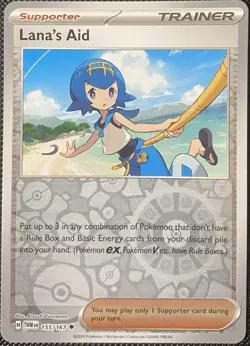 Lana's Aid 155/167 Sv06: Twilight Masquerade Reverse Holo - Pokemon Card - Image 1