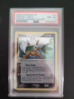 Shifty 14/101 Holographic Pokemon Card Ex Hidden Legends LABEL ERROR PSA 8 - Image 1