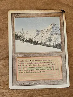 MTG Revised Taiga Dual Land Magic the Gathering Rare #4 - Image 1