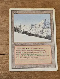 MTG Revised Taiga Dual Land Magic the Gathering Rare #1 - Image 1