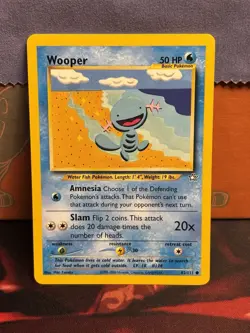 Wooper 82/111 Neo Genesis Non Holo Common Pokemon TCG 2000 - Image 1