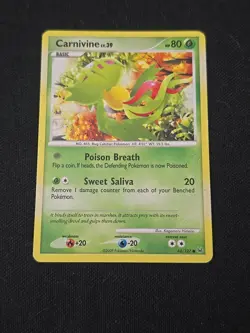 Carnivine 68/127 Platinum Regular Pokemon TCG Light Played Condition - Image 1