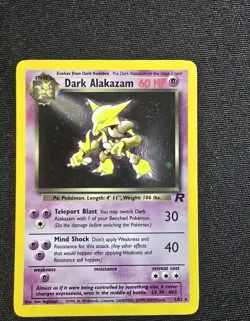 Pokemon Dark Alakazam 1/82 Team Rocket Holo Rare Base Set - Image 1