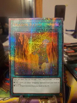 Dragon Ravine Quarter Century Secret Rare Yugioh Card RA03-EN248 1st Edition - Image 1