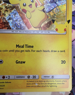 McDonald's Pikachu ✨1c Start✨ 25/25 Holo Pokemon Trading Card 2021 🌺 - Image 4