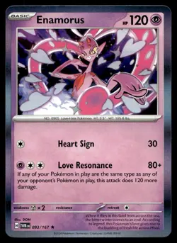 Enamorus 93/167 Pokemon Card Twilight Masquerade Rare 120 HP Holo NM C32 - Image 1