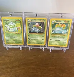 Pokemon TCG Authentic Base Set Bulbasaur, Ivysaur, Venusaur Card Lot - Image 1
