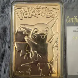 pokemon 23k gold plated trading card pikachu - Image 2