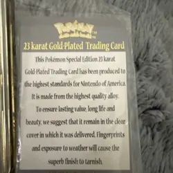pokemon 23k gold plated trading card pikachu - Image 4