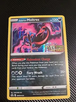Galarian Moltres - SWSH125 - PreRelease Pokemon Promo Sword Shield Holo Card NM - Image 1