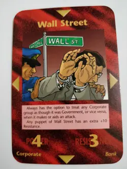 WALL STREET : ILLUMINATI NEW WORLD ORDER LIMITED 1994 CARD GAME INWO - Image 1