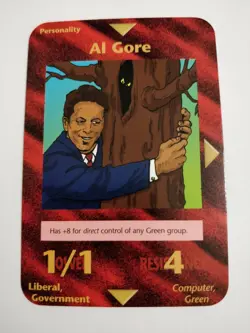 AL GORE : ILLUMINATI NEW WORLD ORDER LIMITED 1994 CARD GAME INWO - Image 1