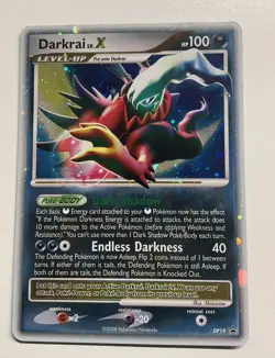 Pokemon TCG Darkrai LV.X DP19 Diamond & Pearl Black Star Promo Holo Rare - Image 1