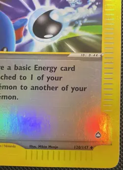 Pokemon TCG: Energy Switch Aquapolis #120/147 Reverse Holo - Image 4