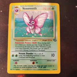 1999 Pokemon Unlimited Jungle Venomoth 13/64 LP Excellent condition! - Image 1