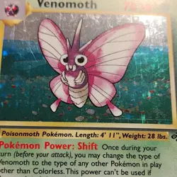 1999 Pokemon Unlimited Jungle Venomoth 13/64 LP Excellent condition! - Image 2