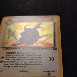 Pokemon 1999 Fossil Raichu 14/62 Unlimited English LP - Image 2