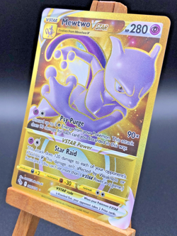 2022 Pokemon TCG Pokemon Go Mewtwo VSTAR Secret Rare Gold 086/078 NM - Image 3