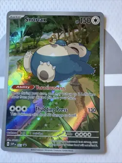 Pokemon TCG Snorlax SVP 051 Full Art Holo Black Star Promo Near Mint Condition - Image 1