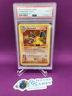 Pokemon TCG Charizard Base Shadowless 1999 PSA 4 Graded Holo Foil *CCGHouse* - Image 1