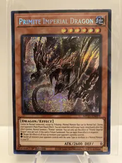 Yu-Gi-Oh! Primite Imperial Dragon MP25-EN099 Prismatic Secret Rare 1st Ed NM - Image 1