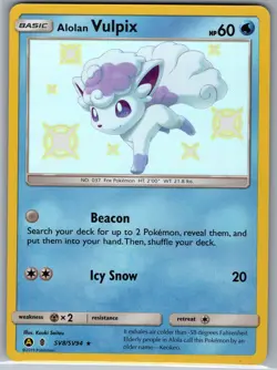 Alolan Vulpix SV8/SV94 Hidden Fates: Shiny Vault - Pokemon Card - NM - Image 1