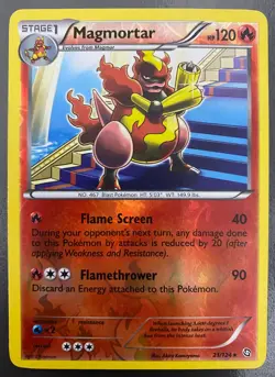 Magmortar 21/124 Rare Reverse Holo Dragons Exalted Set | MP | Pokemon Card TCG - Image 1