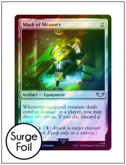 1x Mask of Memory, Surge Foil, Warhammer 40K, Magic MTG NM - Image 1