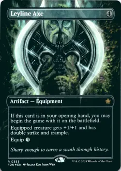 MTG Leyline Axe (Borderless) Foil NM Foundations Magic 353 - Image 1