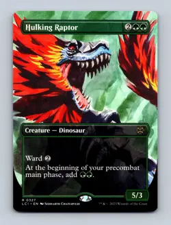 Hulking Raptor (Borderless) The Lost Caverns of Ixalan Non-Foil MTG NM - Image 1