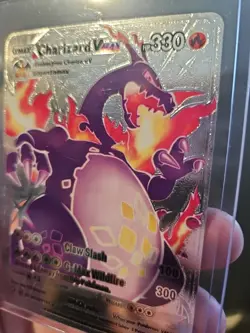 Charizard Vmax Silver Foil Fan Art Vinyl Textured Collector Pokemon HP330 - Image 5