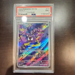 2024 POKEMON TEF EN-TEMPORAL FORCES#177 GASTLY ILLUSTRATION RARE. PSA 9 MINT - Image 1