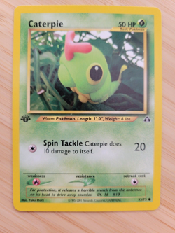 Pokemon TCG Caterpie Neo Discovery 53 Regular 1st Edition Common - Image 1