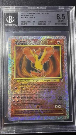 Pokemon Moltres Legendary Coll. Reverse Holo Rare #30 BGS 8.5 NM/M+ - Image 1