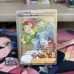 Pokemon Breeder's Nurturing 195/189 - Darkness Ablaze Secret Rare - Poke TCG NM - Image 1