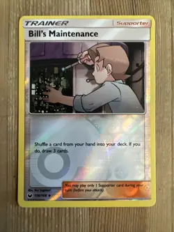 Bill's Maintenance - 126/168 - Uncommon - Reverse Holo NM, English Pokemon Sun & - Image 1