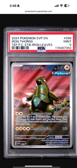 Pokemon Center Exclusive Iron Thorns 098 Promo Card - Image 1