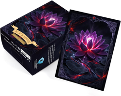 100 MTG Card Sleeves with 100 Inner Sleeves, Textured Back Art Sleeves, Black... - Image 1