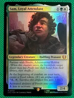 MTG FOIL Sam, Loyal Attendant Lord of the Rings Commander FOIL NMMT - Image 1
