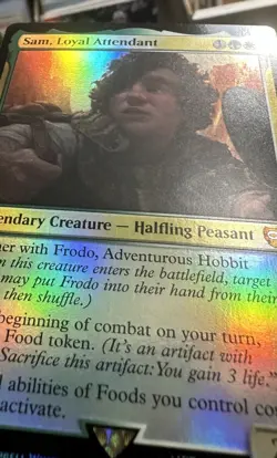 MTG FOIL Sam, Loyal Attendant Lord of the Rings Commander FOIL NMMT - Image 3