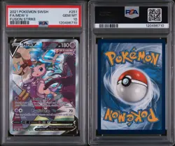 2021 Pokemon SWSH Fusion Strike Mew V #251/264 PSA 10 - Image 3