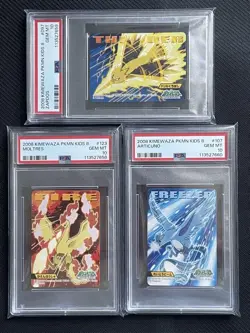 PSA10 Kimewaza Pokemon Carddass Set Articuno Zapdos Moltres 3 Card Japanese JP - Image 1