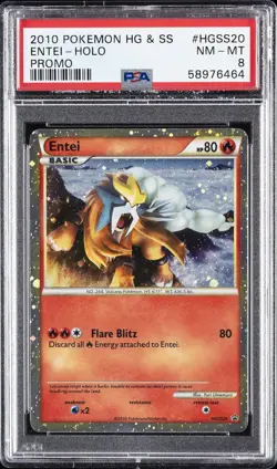 2010 POKEMON HEARTGOLD & SOULSILVER PROMO #HGSS20 ENTEI-HOLO PSA 8 - Image 1
