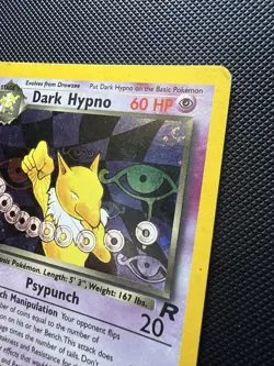 Dark Hypno 9/82 Holo Team Rocket Pokemon Card Unlimited Rare WOTC LP WITH SWIRL - Image 2