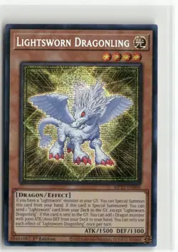 Yugioh! Lightsworn Dragonling, MP25-EN066, Prismatic Secret Rare, 1st Edition - Image 1